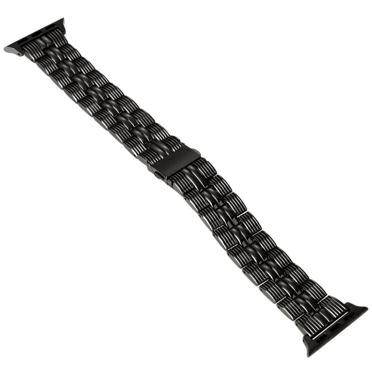 3-Beads Stripe Metal Watch Band, For Apple Watch 4 44mm, For Apple Watch 4 40mm, For Apple Watch 3 38mm, For Apple Watch 3 42mm