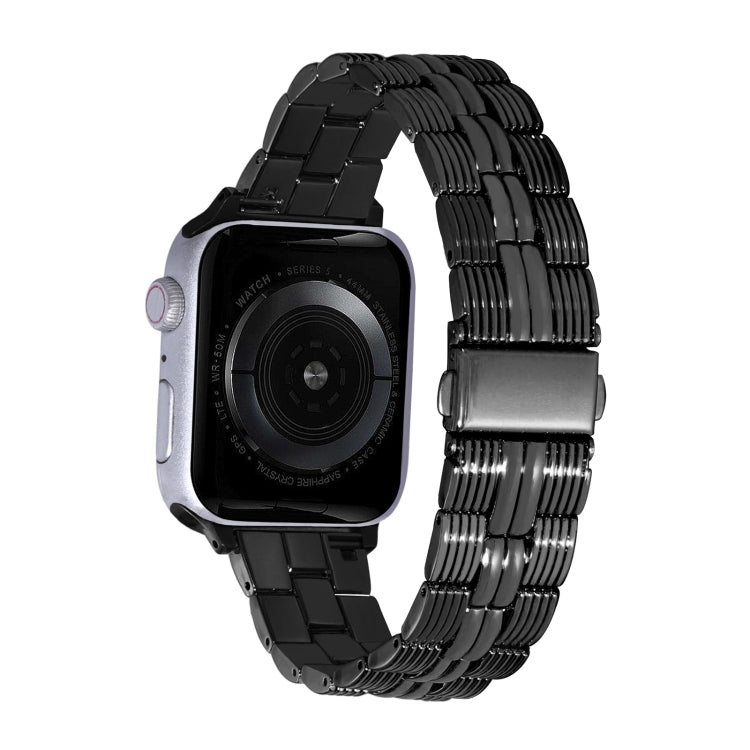 3-Beads Stripe Metal Watch Band, For Apple Watch Ultra 2 49mm, For Apple Watch 9 45mm, For Apple Watch 9 41mm, For Apple Watch Ultra 49mm