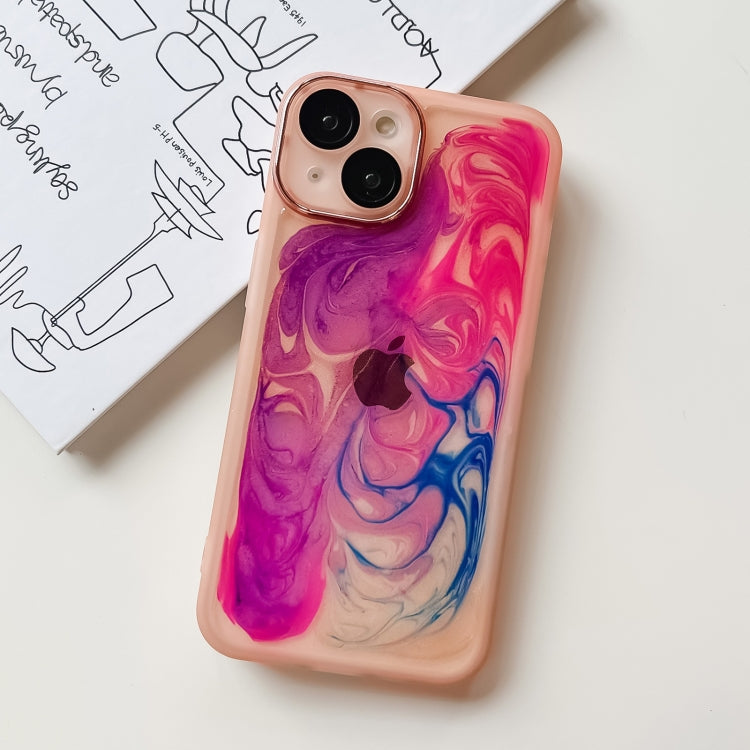 Oil Painting Electroplating TPU Phone Case, For iPhone 14, For iPhone 14 Pro, For iPhone 14 Plus, For iPhone 14 Pro Max, For iPhone 13