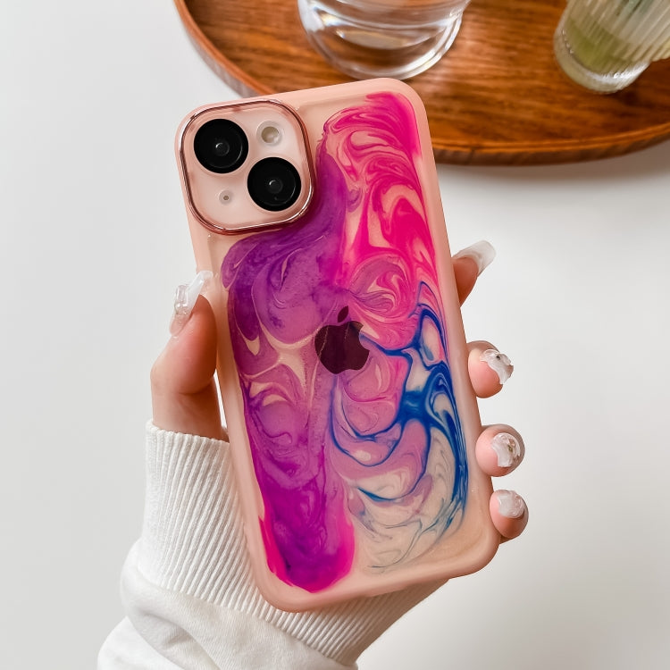 Oil Painting Electroplating TPU Phone Case, For iPhone 14, For iPhone 14 Pro, For iPhone 14 Plus, For iPhone 14 Pro Max, For iPhone 13