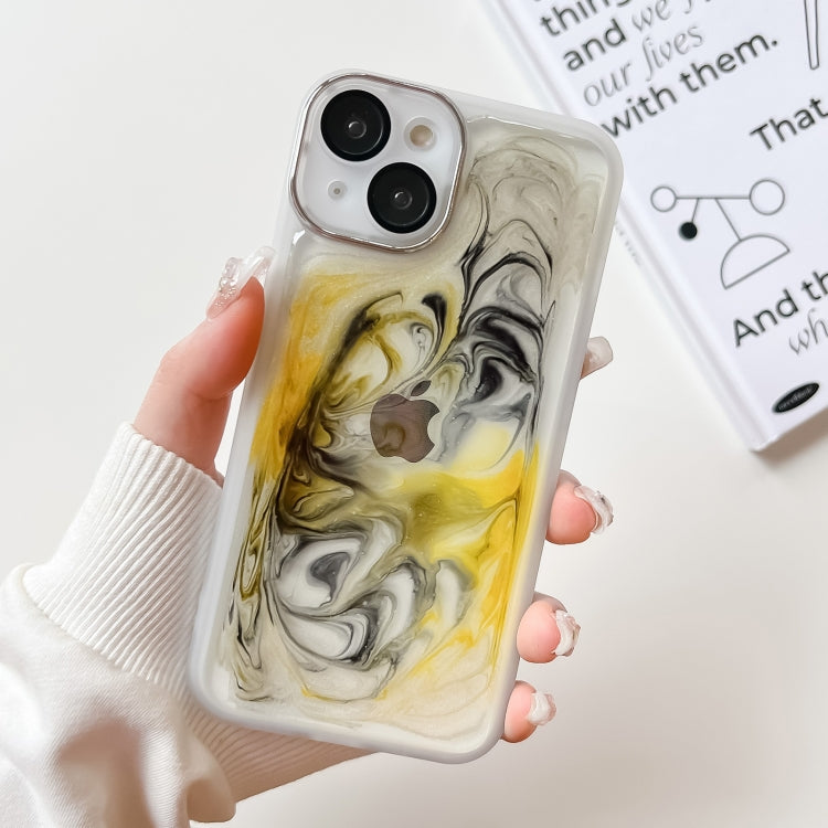 Oil Painting Electroplating TPU Phone Case, For iPhone 14, For iPhone 14 Pro, For iPhone 14 Plus, For iPhone 14 Pro Max, For iPhone 13