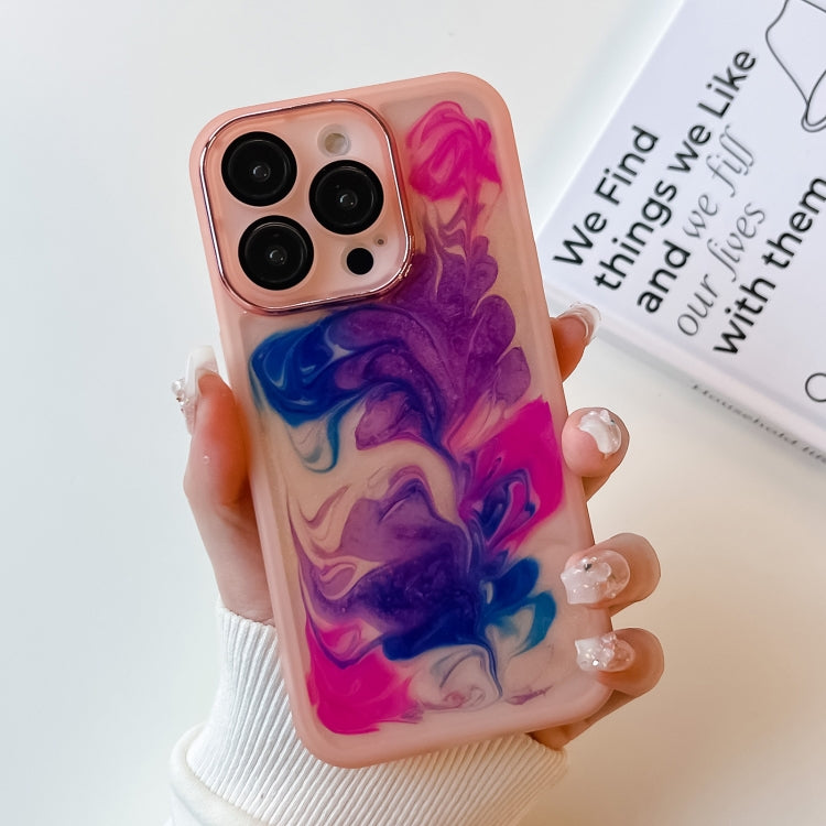 Oil Painting Electroplating TPU Phone Case, For iPhone 14, For iPhone 14 Pro, For iPhone 14 Plus, For iPhone 14 Pro Max, For iPhone 13