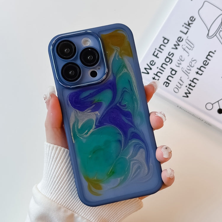 Oil Painting Electroplating TPU Phone Case, For iPhone 14, For iPhone 14 Pro, For iPhone 14 Plus, For iPhone 14 Pro Max, For iPhone 13