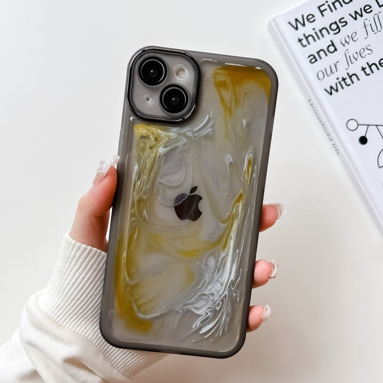 Oil Painting Electroplating TPU Phone Case, For iPhone 14, For iPhone 14 Pro, For iPhone 14 Plus, For iPhone 14 Pro Max, For iPhone 13