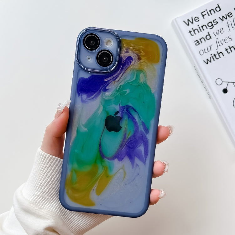 Oil Painting Electroplating TPU Phone Case, For iPhone 14, For iPhone 14 Pro, For iPhone 14 Plus, For iPhone 14 Pro Max, For iPhone 13