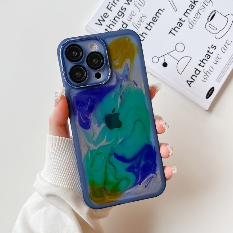 Oil Painting Electroplating TPU Phone Case, For iPhone 14, For iPhone 14 Pro, For iPhone 14 Plus, For iPhone 14 Pro Max, For iPhone 13
