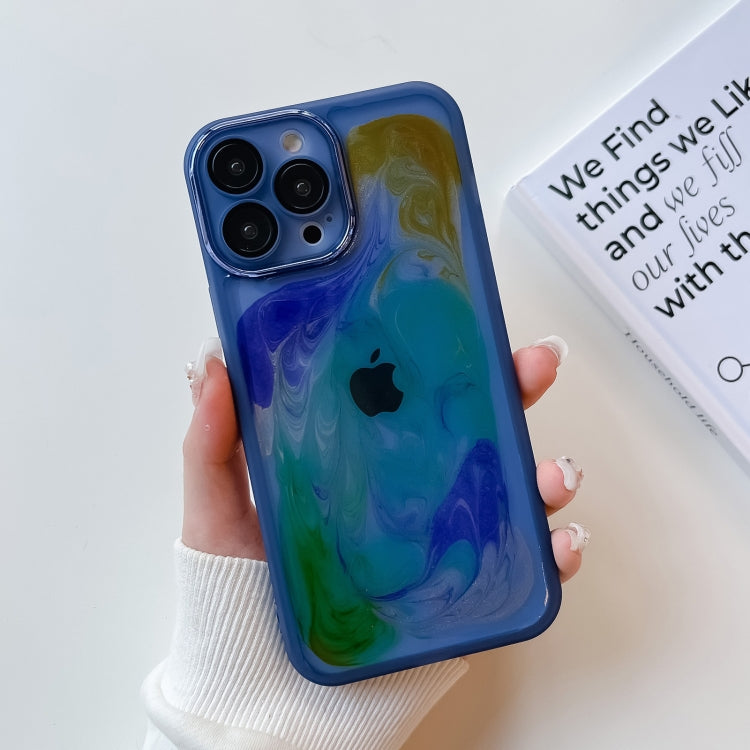 Oil Painting Electroplating TPU Phone Case, For iPhone 13 Pro, For iPhone 13 Pro Max, For iPhone 12, For iPhone 12 Pro