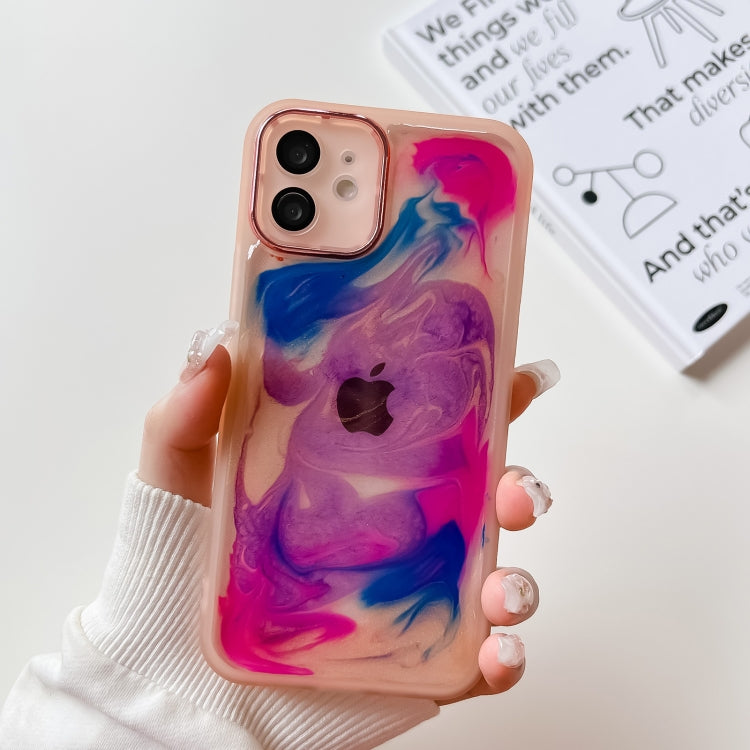 Oil Painting Electroplating TPU Phone Case, For iPhone 13 Pro, For iPhone 13 Pro Max, For iPhone 12, For iPhone 12 Pro