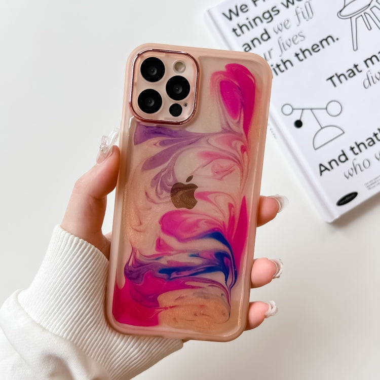 Oil Painting Electroplating TPU Phone Case, For iPhone 13 Pro, For iPhone 13 Pro Max, For iPhone 12, For iPhone 12 Pro