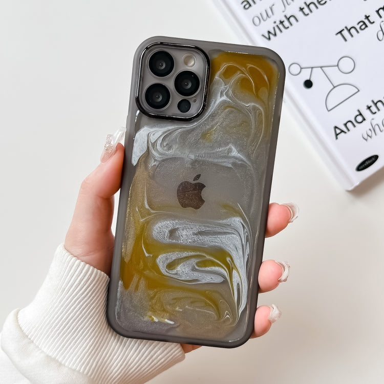 Oil Painting Electroplating TPU Phone Case, For iPhone 13 Pro, For iPhone 13 Pro Max, For iPhone 12, For iPhone 12 Pro