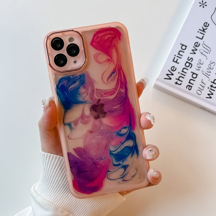 Oil Painting Electroplating TPU Phone Case, For iPhone 12 Pro Max, For iPhone 11 Pro, For iPhone 11 Pro Max, For iPhone SE 2022/2020 / 8 / 7