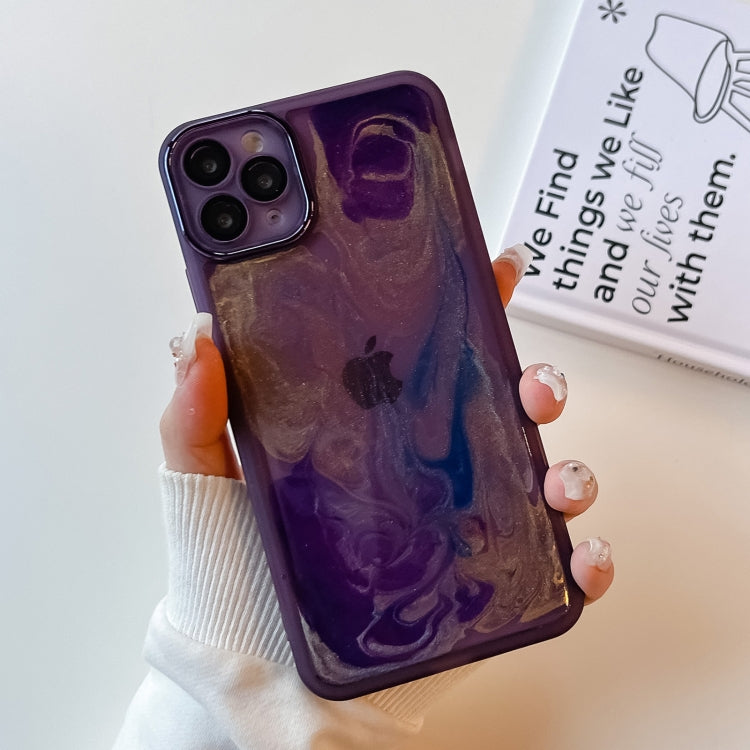 Oil Painting Electroplating TPU Phone Case, For iPhone 12 Pro Max, For iPhone 11 Pro, For iPhone 11 Pro Max, For iPhone SE 2022/2020 / 8 / 7