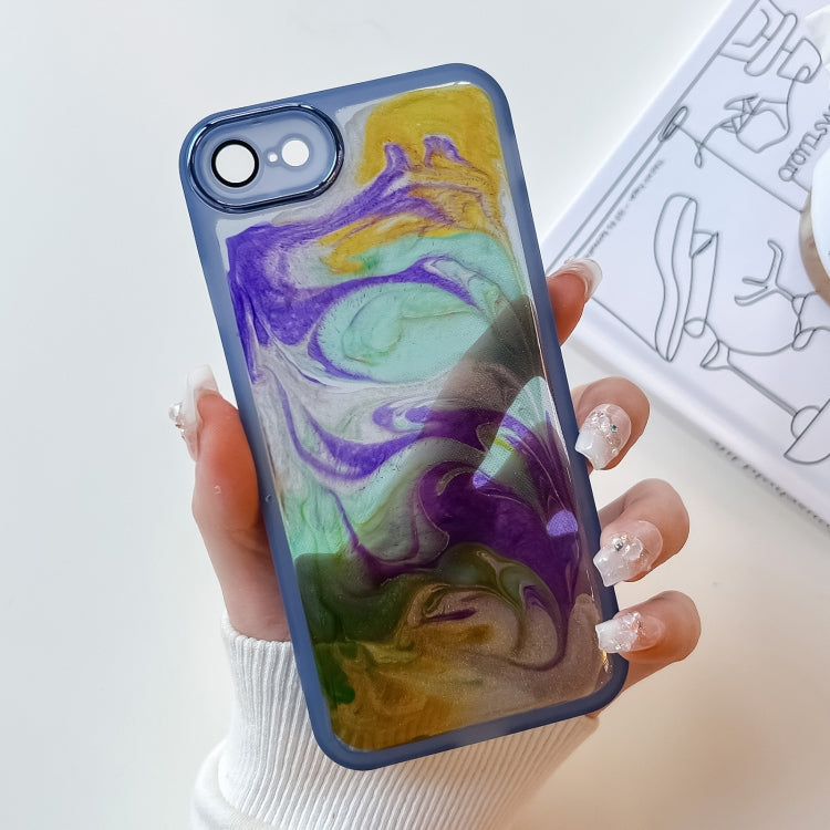 Oil Painting Electroplating TPU Phone Case, For iPhone 12 Pro Max, For iPhone 11 Pro, For iPhone 11 Pro Max, For iPhone SE 2022/2020 / 8 / 7