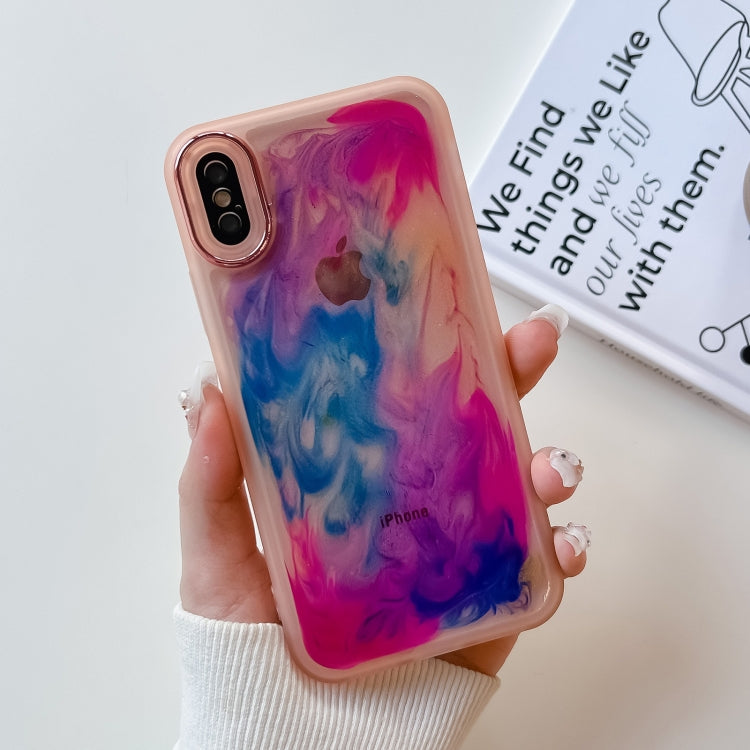 Oil Painting Electroplating TPU Phone Case, For iPhone 8 Plus / 7 Plus, For iPhone X / XS, For iPhone XS Max, For iPhone XR