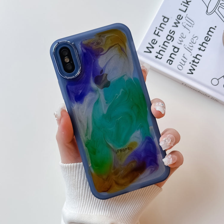 Oil Painting Electroplating TPU Phone Case, For iPhone 8 Plus / 7 Plus, For iPhone X / XS, For iPhone XS Max, For iPhone XR
