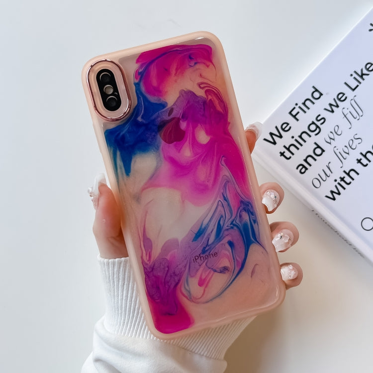 Oil Painting Electroplating TPU Phone Case, For iPhone 8 Plus / 7 Plus, For iPhone X / XS, For iPhone XS Max, For iPhone XR