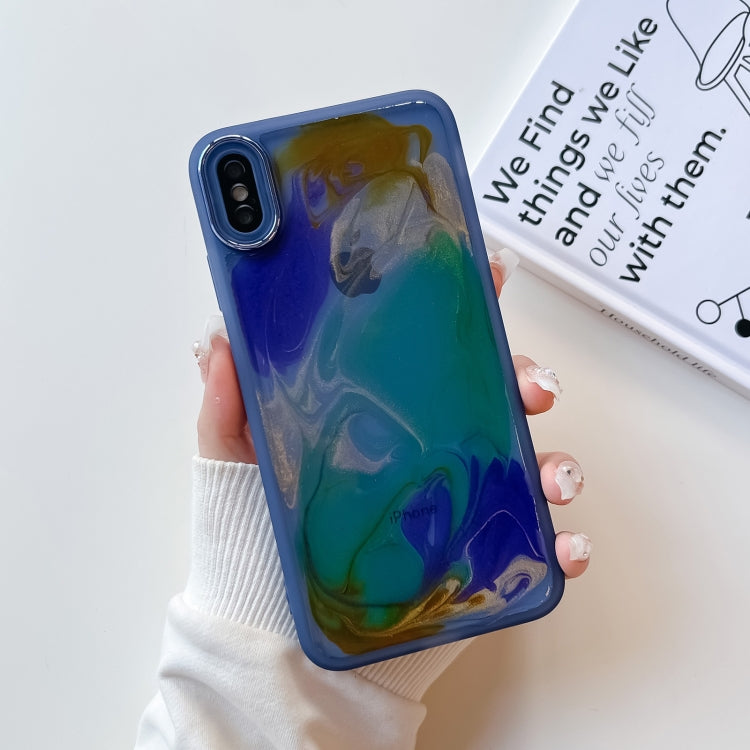 Oil Painting Electroplating TPU Phone Case, For iPhone 8 Plus / 7 Plus, For iPhone X / XS, For iPhone XS Max, For iPhone XR