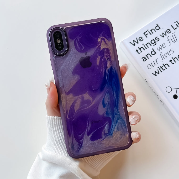 Oil Painting Electroplating TPU Phone Case, For iPhone 8 Plus / 7 Plus, For iPhone X / XS, For iPhone XS Max, For iPhone XR