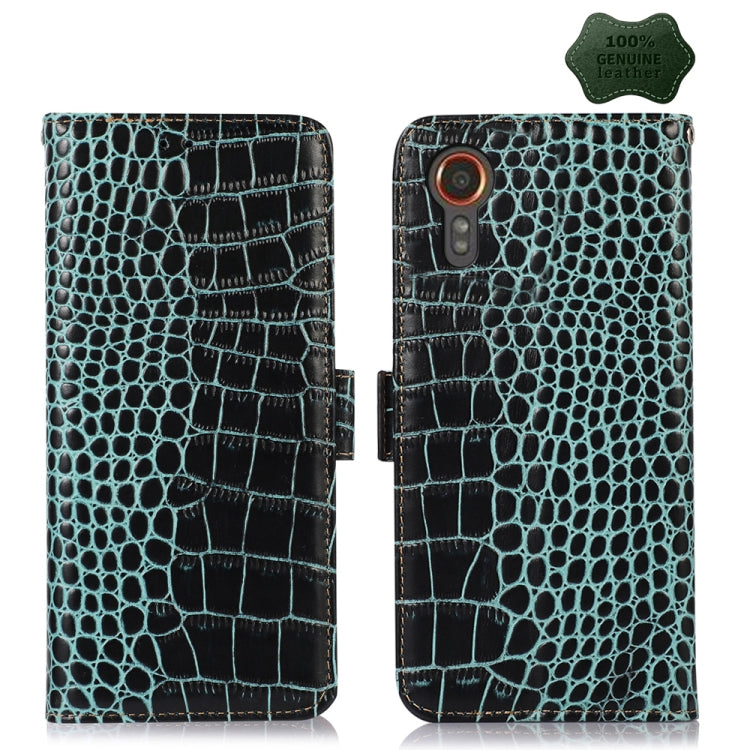 Crocodile Top Layer Cowhide Leather Phone Case, For Samsung Galaxy S24 Ultra, For Samsung Galaxy A55 5G, For Samsung Galaxy Xcover 7, For Samsung Galaxy M54 5G, For Samsung Galaxy A35 5G, For Samsung Galaxy M34 5G