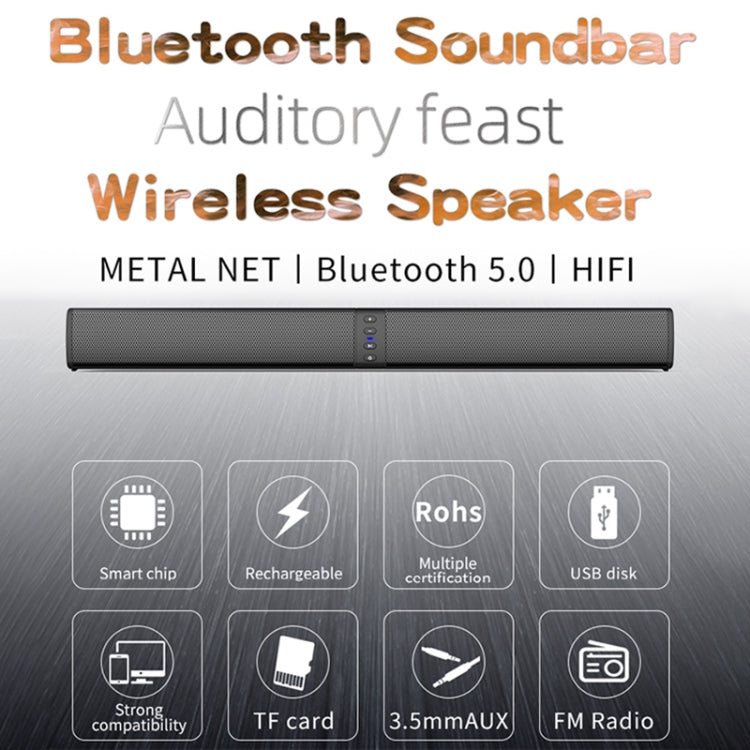 BS-36 20W Multi-Function 3D Stereo Surround Bluetooth Speaker Subwoofer Soundbar, BS-36