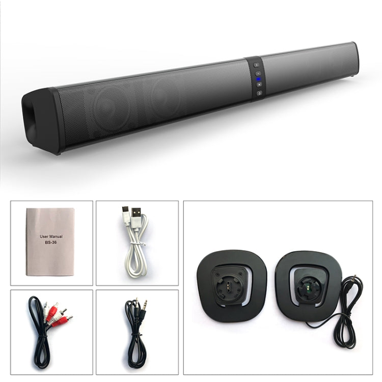 BS-36 20W Multi-Function 3D Stereo Surround Bluetooth Speaker Subwoofer Soundbar, BS-36