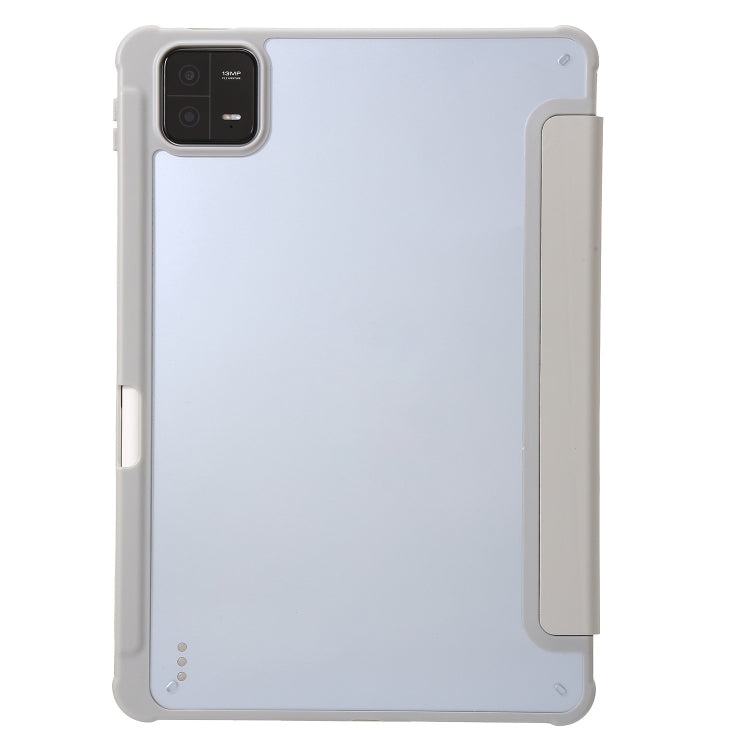 Clear Acrylic Deformation Leather Tablet Case