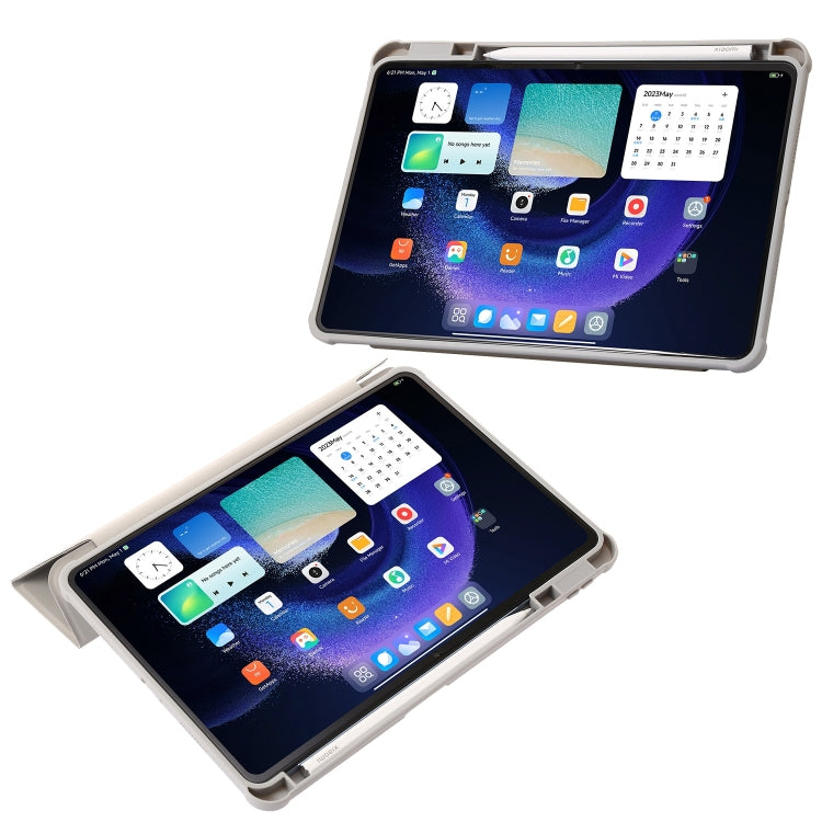 Clear Acrylic Deformation Leather Tablet Case