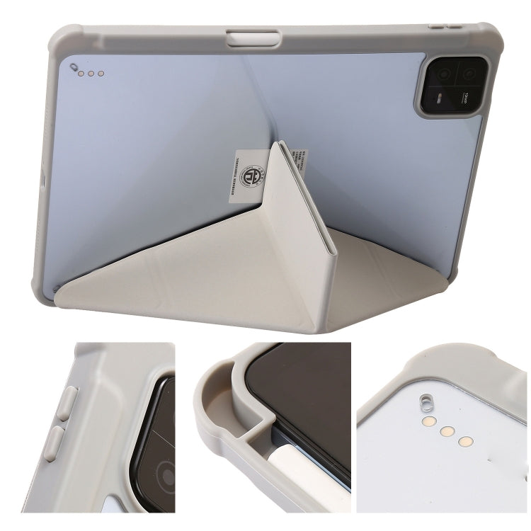 Clear Acrylic Deformation Leather Tablet Case
