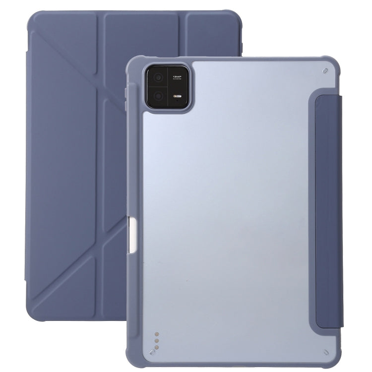 Clear Acrylic Deformation Leather Tablet Case, For Xiaomi Pad 6, For Xiaomi Redmi Pad SE, For Xiaomi Pad 6 Pro