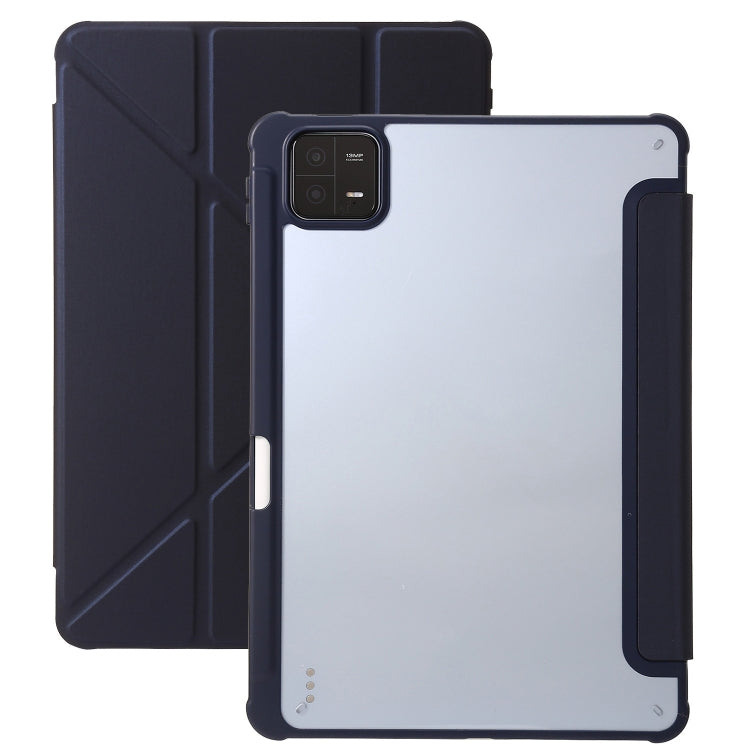 Étui en cuir acrylique transparent déformable pour tablette Xiaomi Redmi Pad SE, Xiaomi Pad 6 et Xiaomi Pad 6 Pro