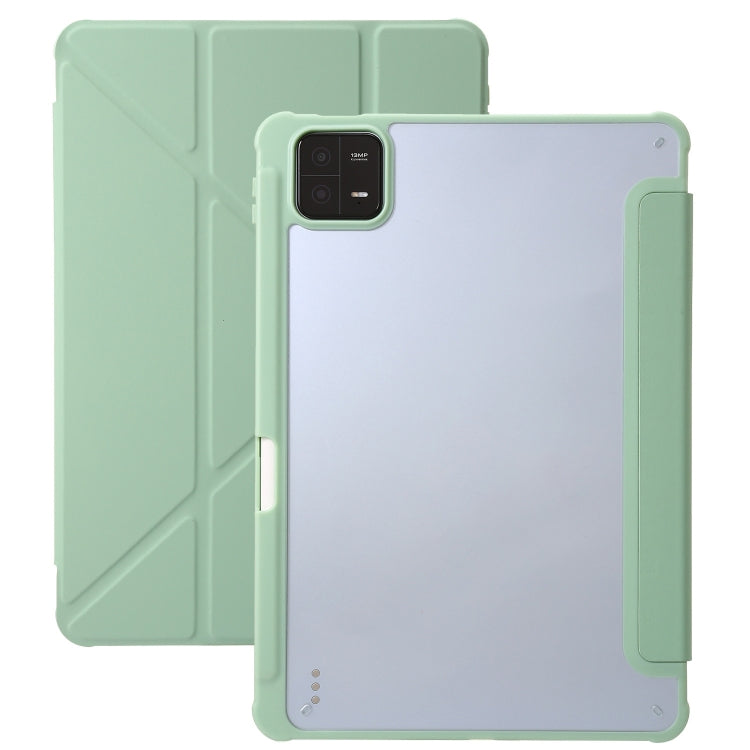 Clear Acrylic Deformation Leather Tablet Case, For Xiaomi Pad 6, For Xiaomi Redmi Pad SE, For Xiaomi Pad 6 Pro