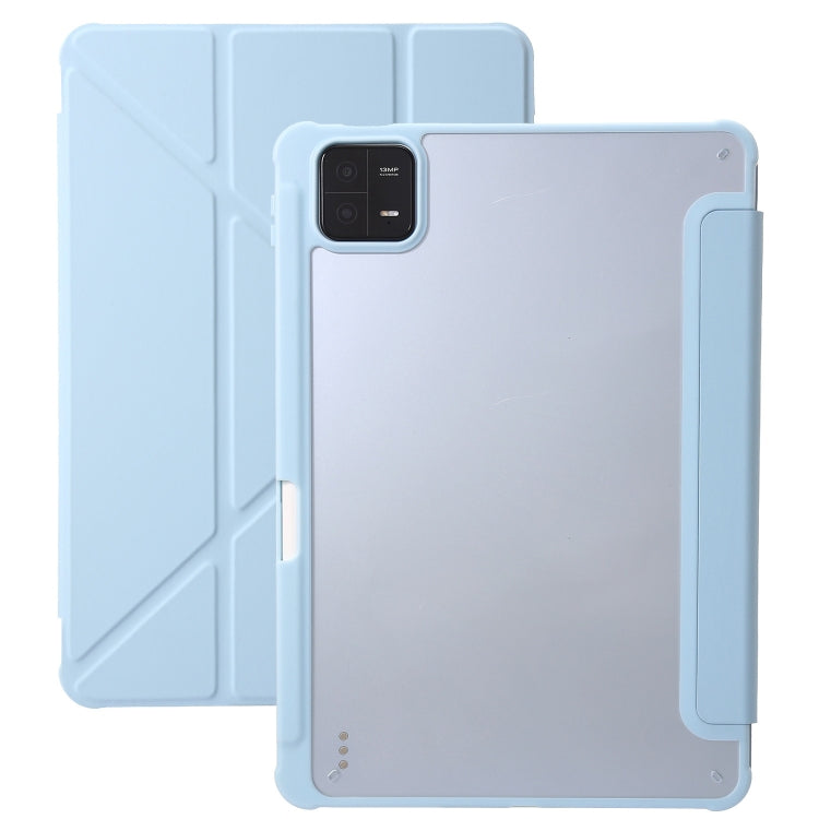 Clear Acrylic Deformation Leather Tablet Case, For Xiaomi Pad 6, For Xiaomi Redmi Pad SE, For Xiaomi Pad 6 Pro