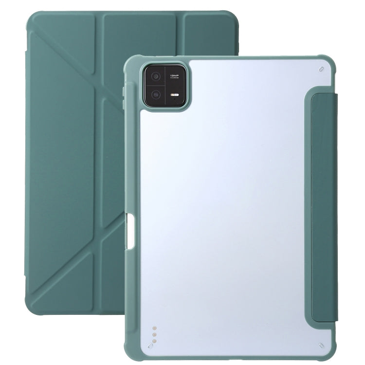 Clear Acrylic Deformation Leather Tablet Case, For Xiaomi Pad 6, For Xiaomi Redmi Pad SE, For Xiaomi Pad 6 Pro