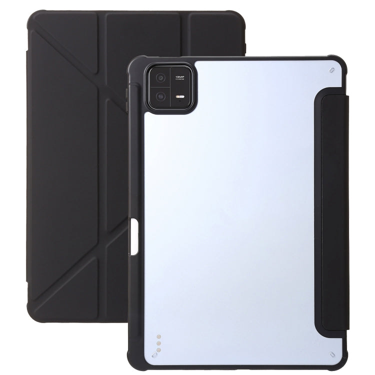 Clear Acrylic Deformation Leather Tablet Case, For Xiaomi Pad 6, For Xiaomi Redmi Pad SE, For Xiaomi Pad 6 Pro