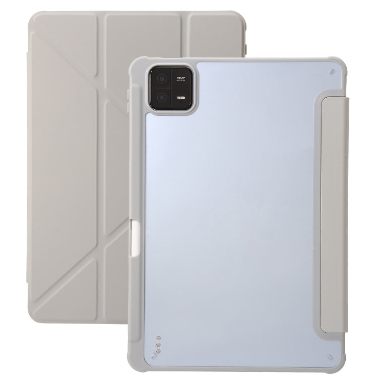 Étui en cuir acrylique transparent déformable pour tablette Xiaomi Redmi Pad SE, Xiaomi Pad 6 et Xiaomi Pad 6 Pro
