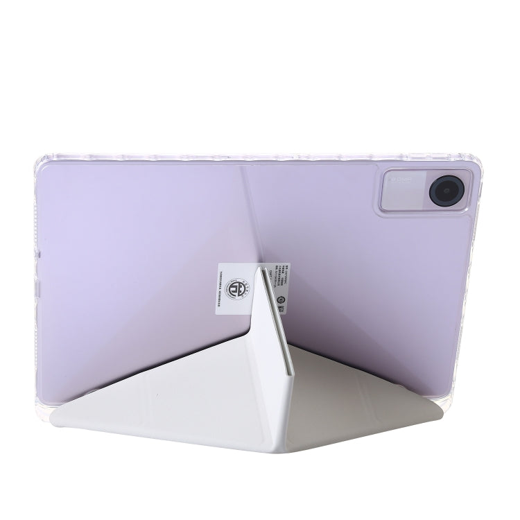 Clear Acrylic Deformation Leather Tablet Case, For Xiaomi Redmi Pad SE, For Xiaomi Pad 6, For Xiaomi Pad 6 Pro