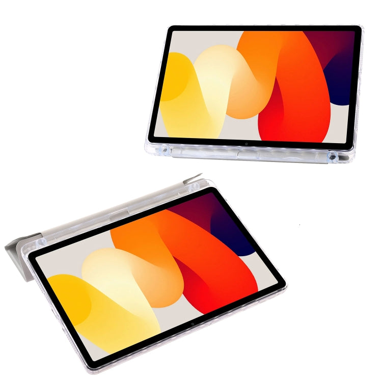 Clear Acrylic Deformation Leather Tablet Case, For Xiaomi Redmi Pad SE, For Xiaomi Pad 6, For Xiaomi Pad 6 Pro