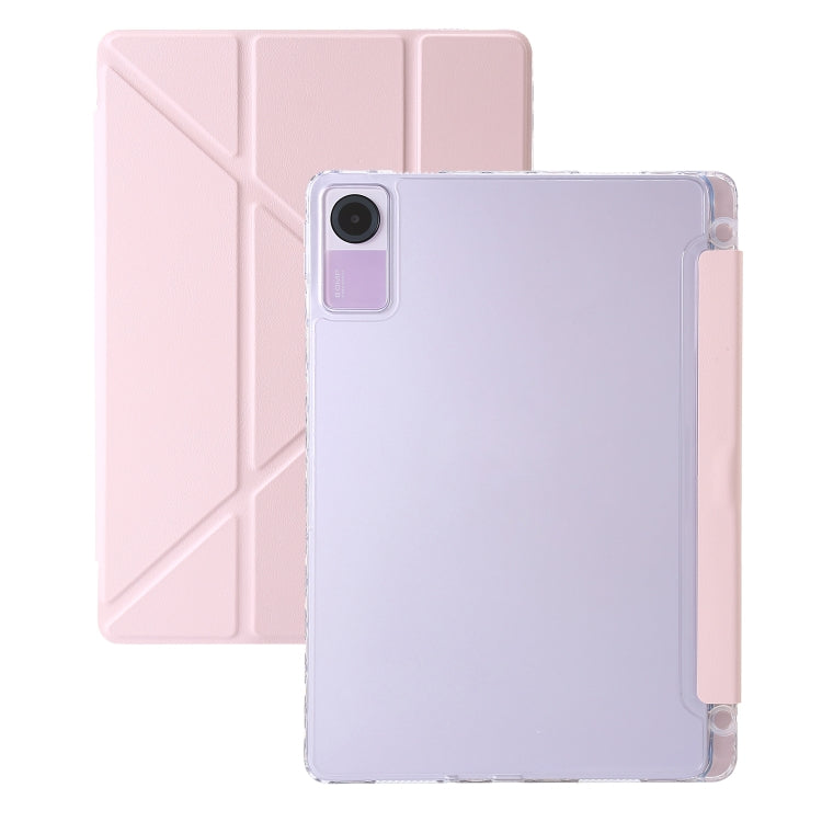 Clear Acrylic Deformation Leather Tablet Case, For Xiaomi Pad 6, For Xiaomi Redmi Pad SE, For Xiaomi Pad 6 Pro