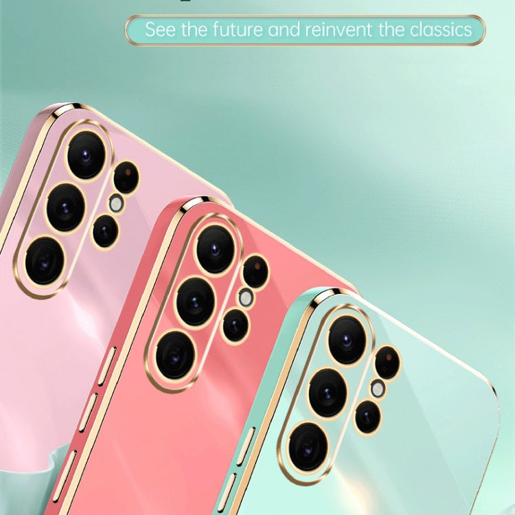 XINLI Straight Edge 6D Electroplate TPU Phone Case with Ring Holder