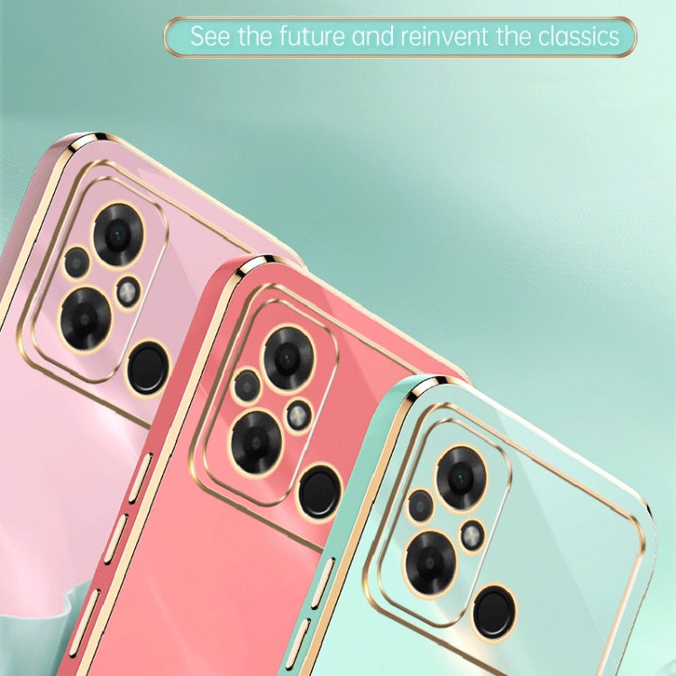 XINLI Straight Edge 6D Electroplate TPU Phone Case, For Xiaomi Poco C55 4G, For Xiaomi Redmi Note 12 5G Global