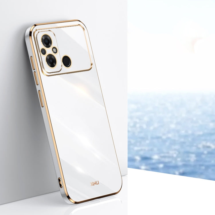 XINLI Straight Edge 6D Electroplate TPU Phone Case, For Xiaomi Poco C55 4G, For Xiaomi Redmi Note 12 5G Global