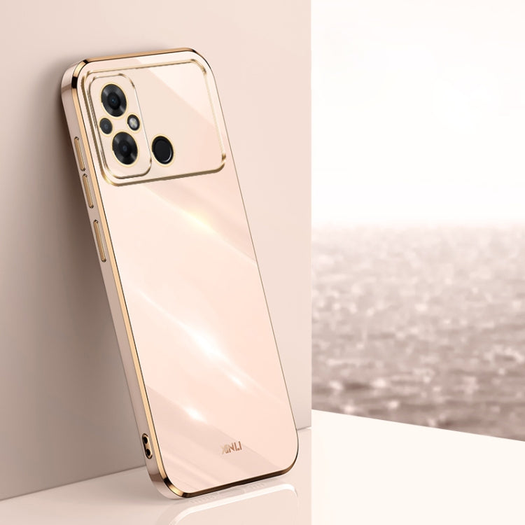 XINLI Straight Edge 6D Electroplate TPU Phone Case, For Xiaomi Poco C55 4G, For Xiaomi Redmi Note 12 5G Global