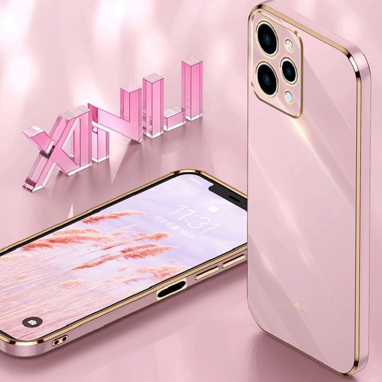 XINLI Straight Edge 6D Electroplate TPU Phone Case