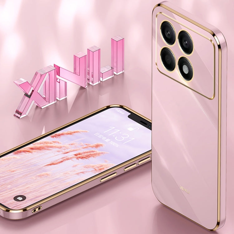 XINLI Straight Edge 6D Electroplate TPU Phone Case, For Xiaomi Redmi K70, For Xiaomi Redmi 12 4G, For Xiaomi Redmi Note 12S 4G