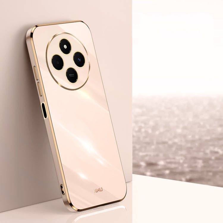 XINLI Straight Edge 6D Electroplate TPU Phone Case, For Redmi 14 4G, For Xiaomi Redmi Note 13 Pro 4G, For Xiaomi Redmi Note 13 4G