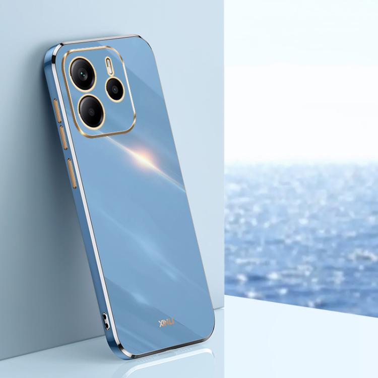 XINLI Straight Edge 6D Electroplate TPU Phone Case, For Redmi Note 14 4G 163.25mm, For Redmi Note 14 5G Global, For Redmi 14 4G