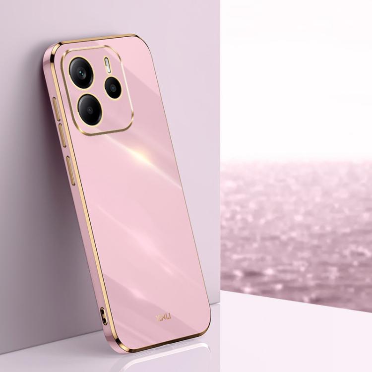 Coque XINLI Straight Edge 6D en TPU galvanisé pour Xiaomi Redmi K70, Redmi 12 4G, Redmi Note 12S 4G et Redmi Note 12 Pro 4G