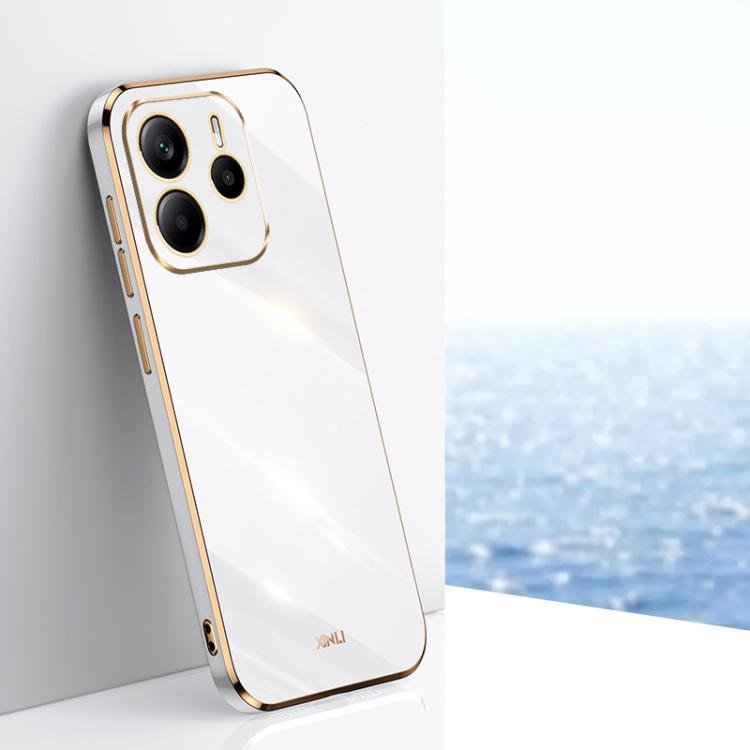 Coque XINLI Straight Edge 6D en TPU galvanisé pour Xiaomi Redmi K70, Redmi 12 4G, Redmi Note 12S 4G et Redmi Note 12 Pro 4G