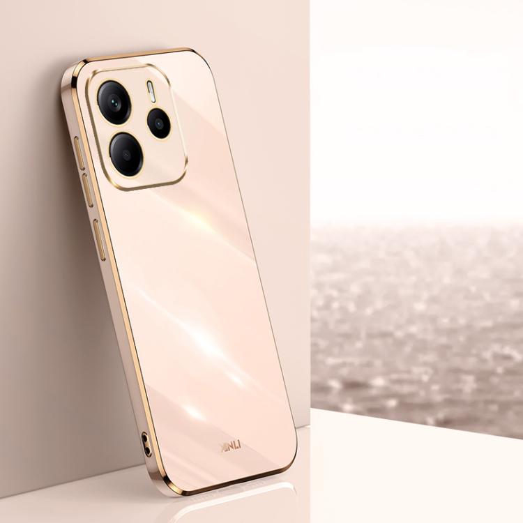 Coque XINLI Straight Edge 6D en TPU galvanisé pour Xiaomi Redmi K70, Redmi 12 4G, Redmi Note 12S 4G et Redmi Note 12 Pro 4G