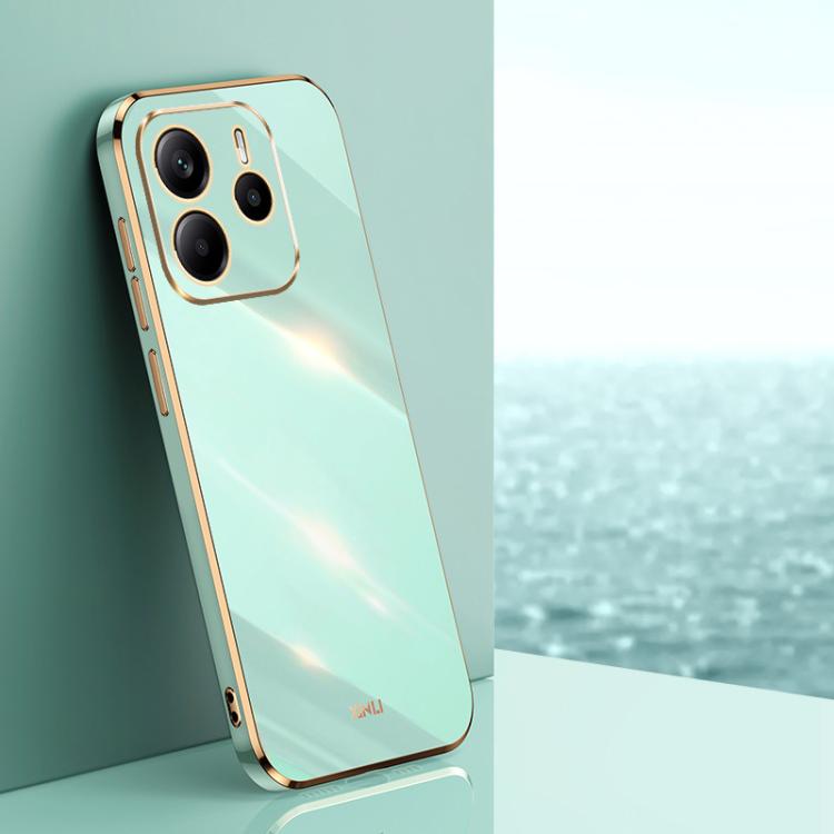 Coque XINLI Straight Edge 6D en TPU galvanisé pour Xiaomi Redmi K70, Redmi 12 4G, Redmi Note 12S 4G et Redmi Note 12 Pro 4G
